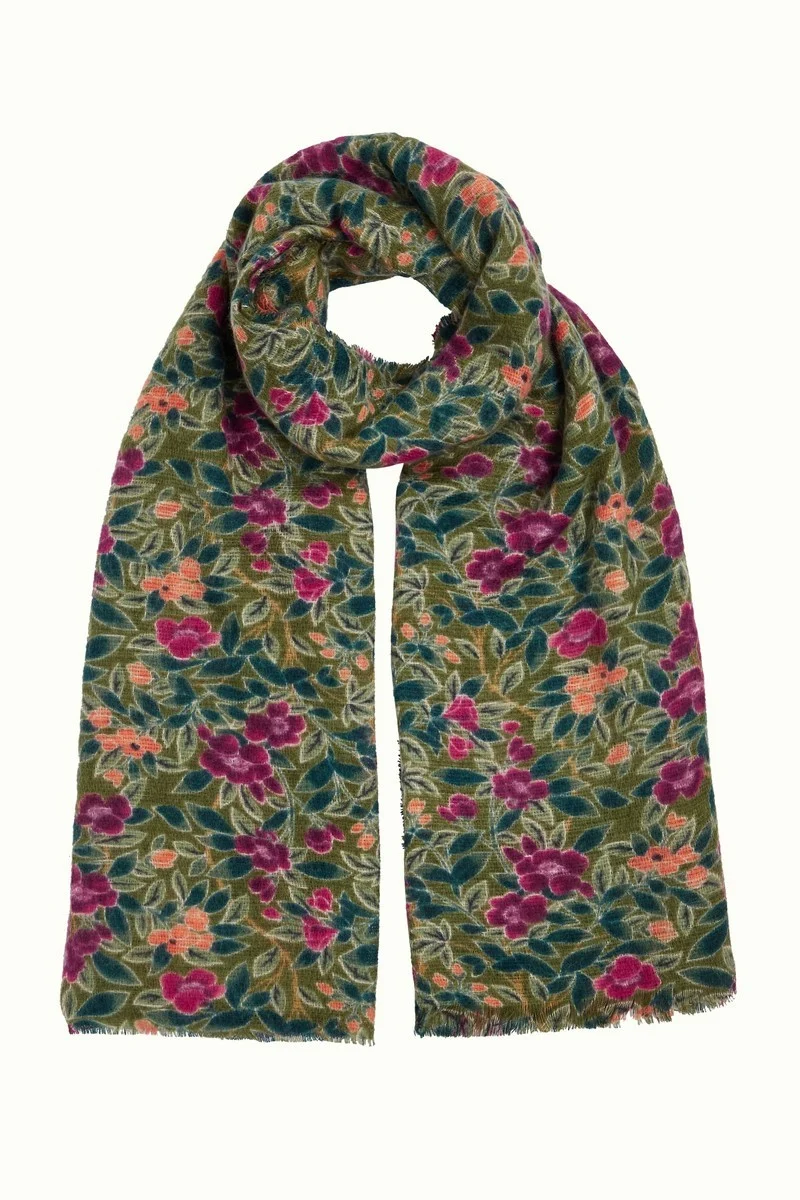 King Louie scarf Bellevue Olive Green