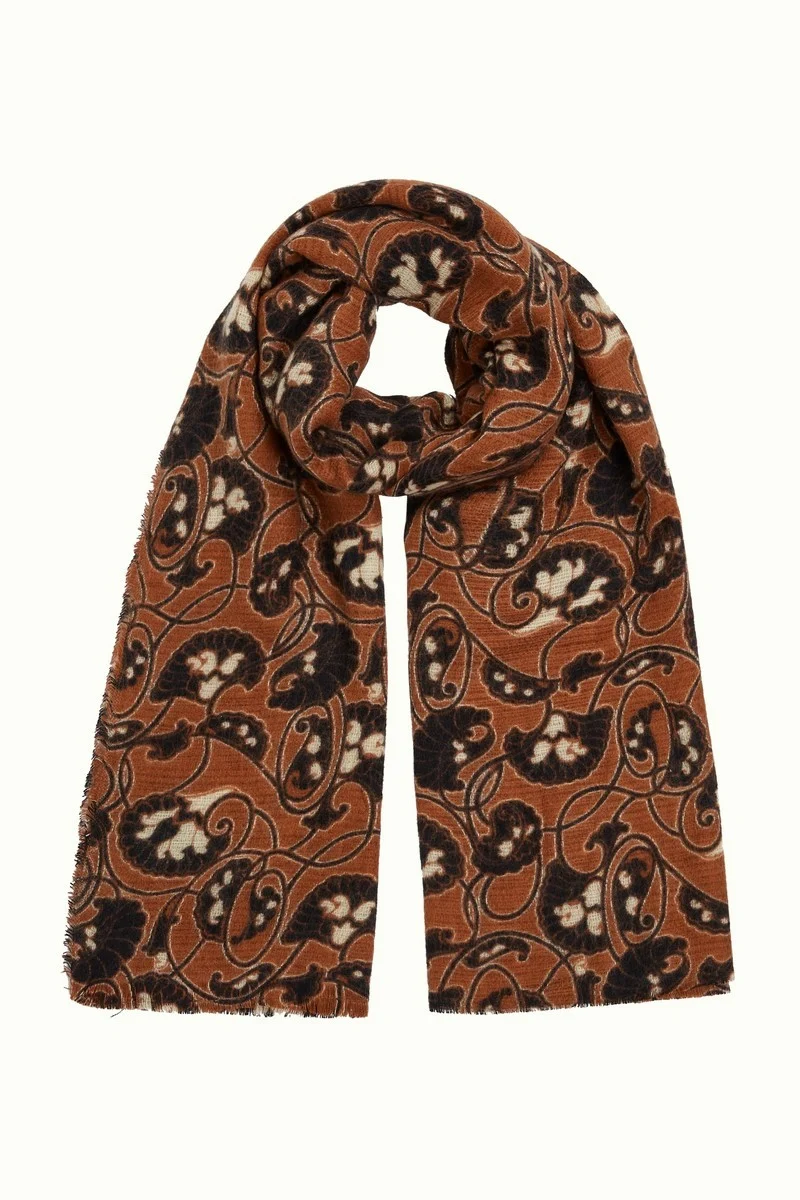 King Louie scarf Cecilla Cognac Orange