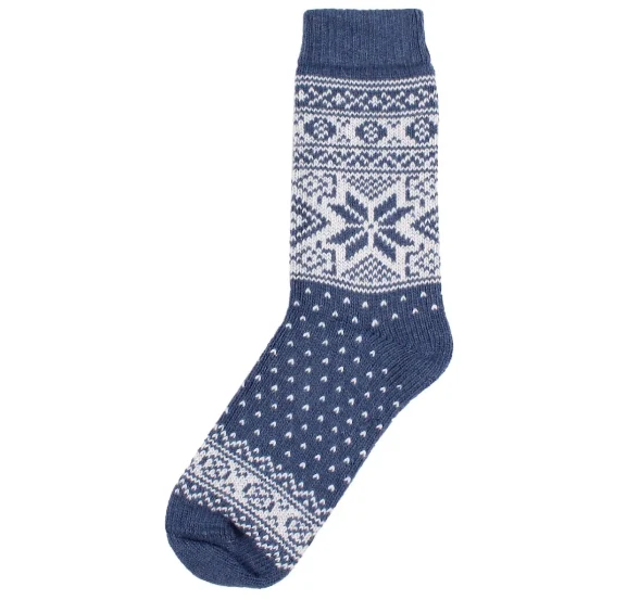 Danefae danestay warm wool socks denim/white