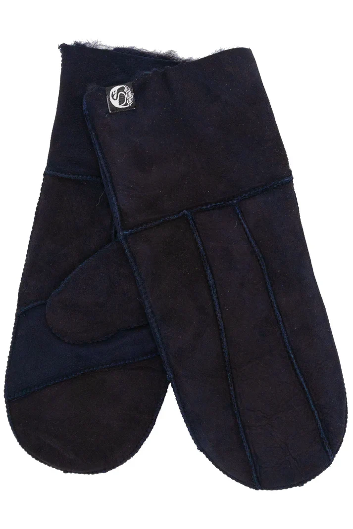 Danefae no waste sheepskin gloves navy