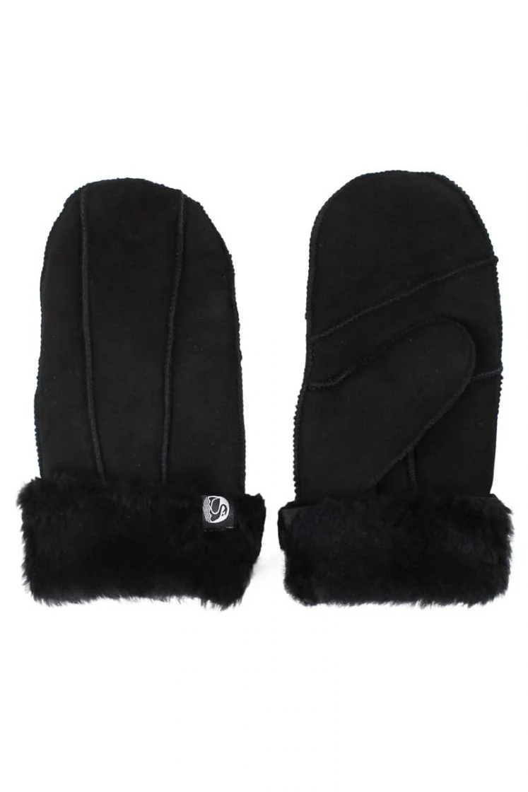 Danefae no waste sheepskin gloves black