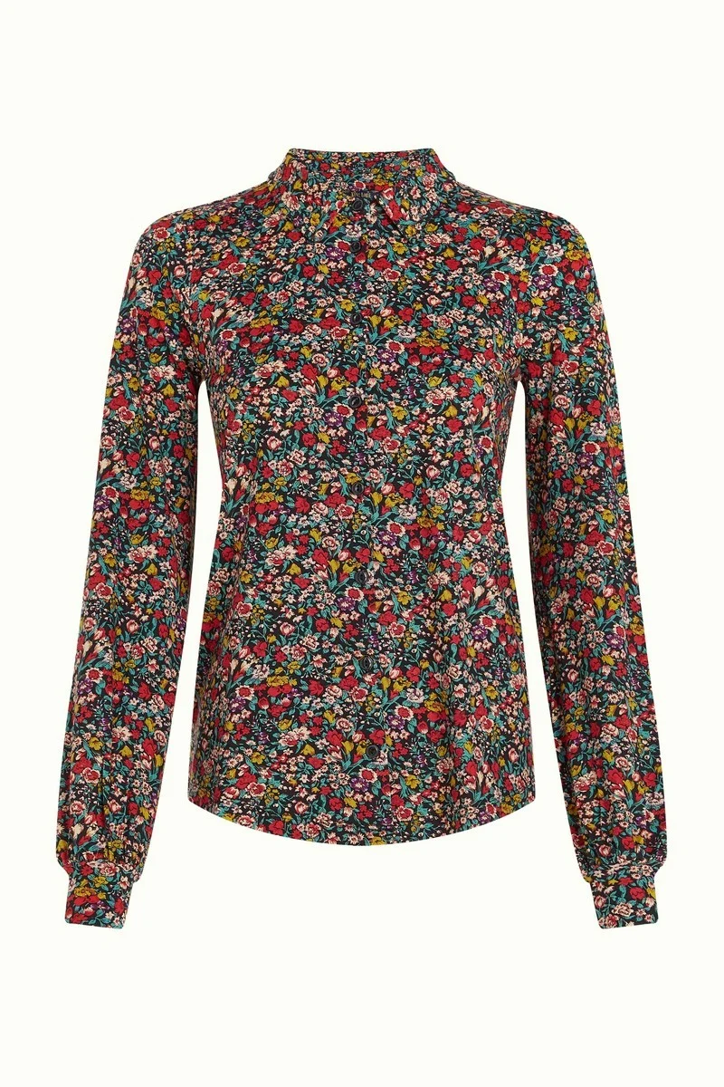 King Louie Maisie Blouse Meadow Black