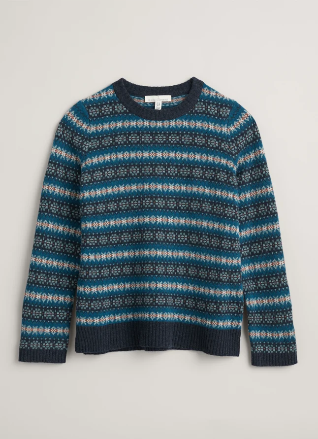 Seasalt Cornwall Lemon Porch Jumper Blackberry Pick Maritime
