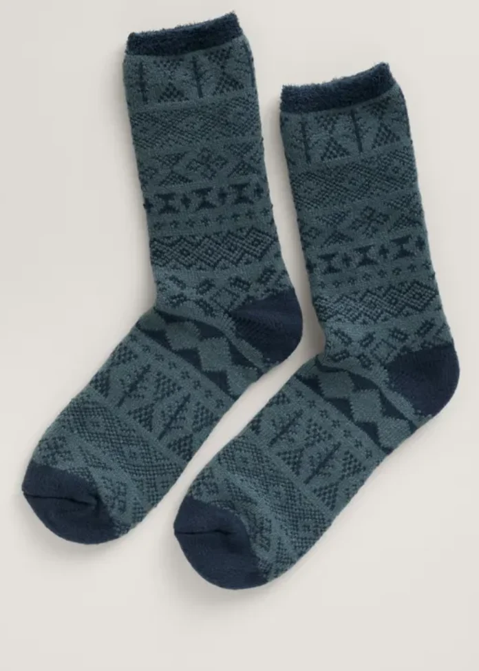 Seasalt Cornwall men's cabin socks bostraze rich nickel