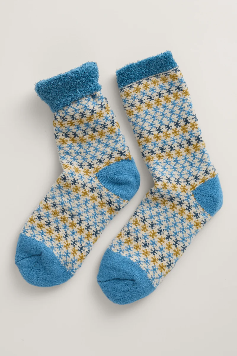 Seasalt Cornwall Cabin Socks Cross Stitch mid Whirl