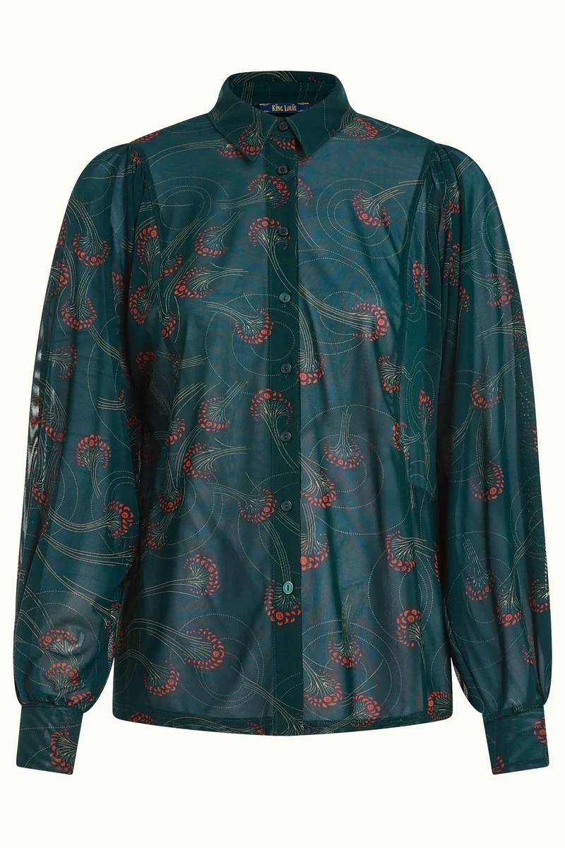 King Louie Marisa Blouse Allure Pine Green