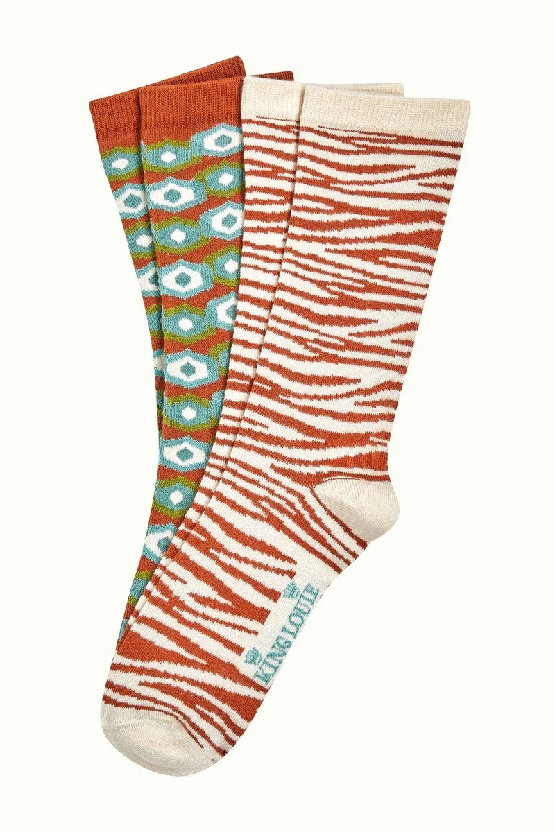 King Louie socks 2-pack Meribel Caramel