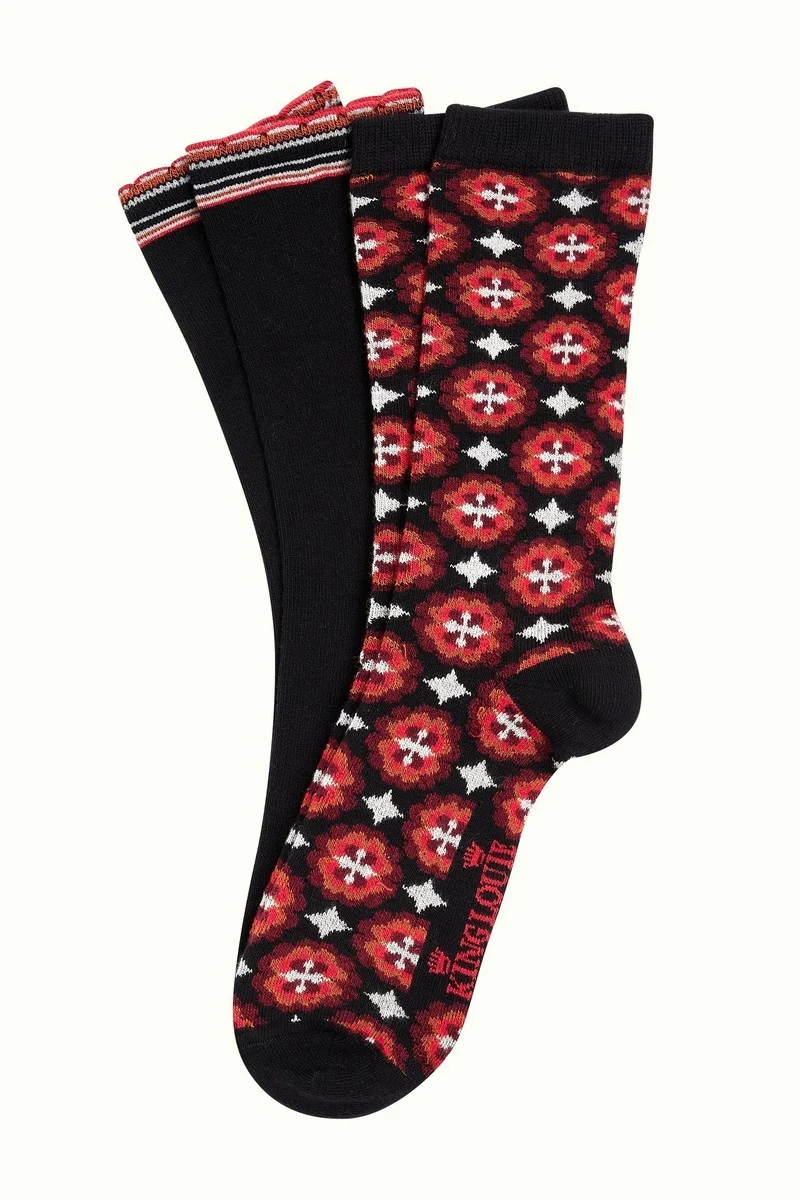 King Louie socks 2-pack Tortola Black