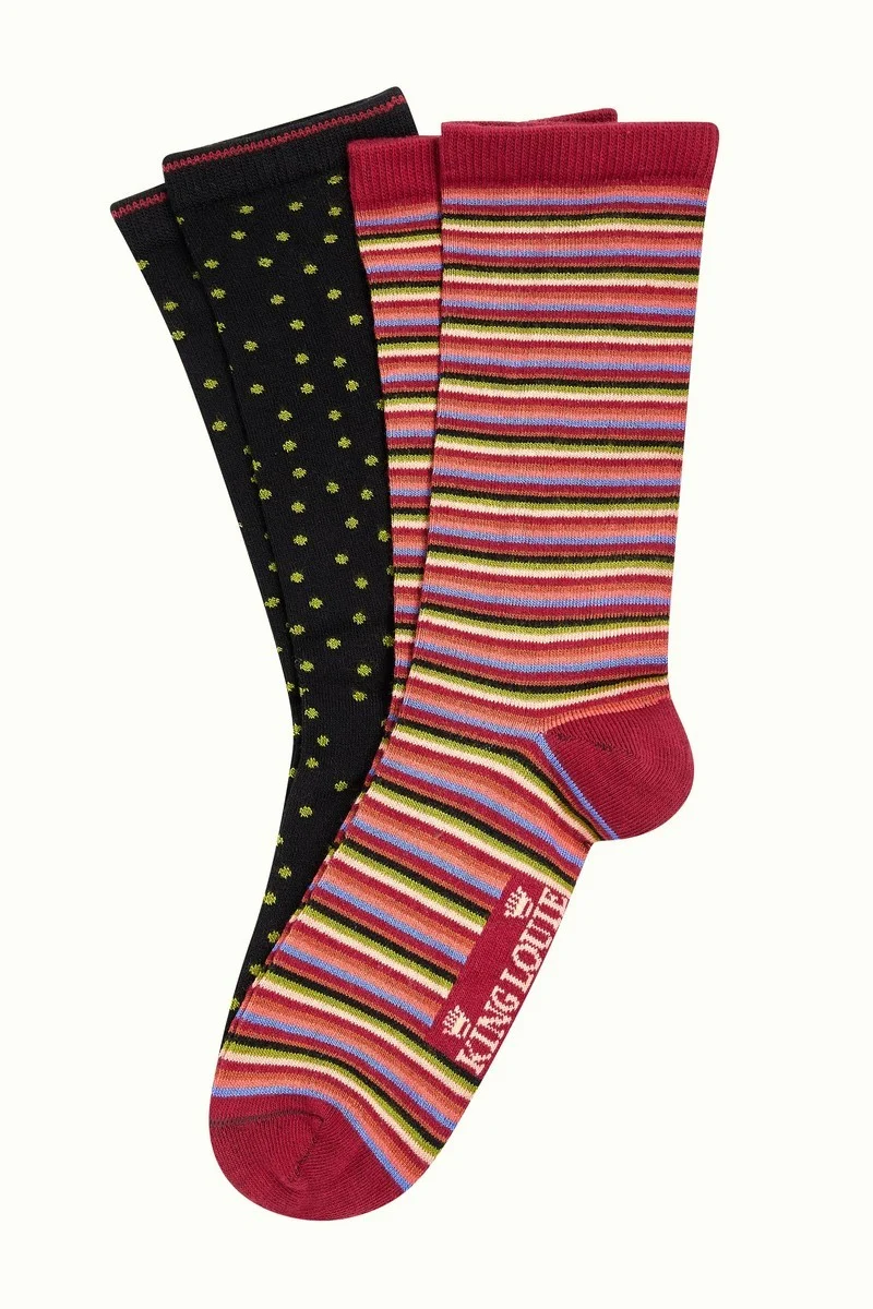 King Louie socks 2-pack Brunelli True Red