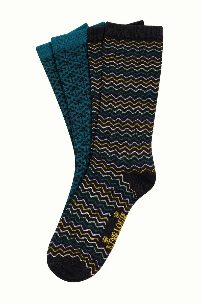 King Louie socks 2-pack Bondi Black