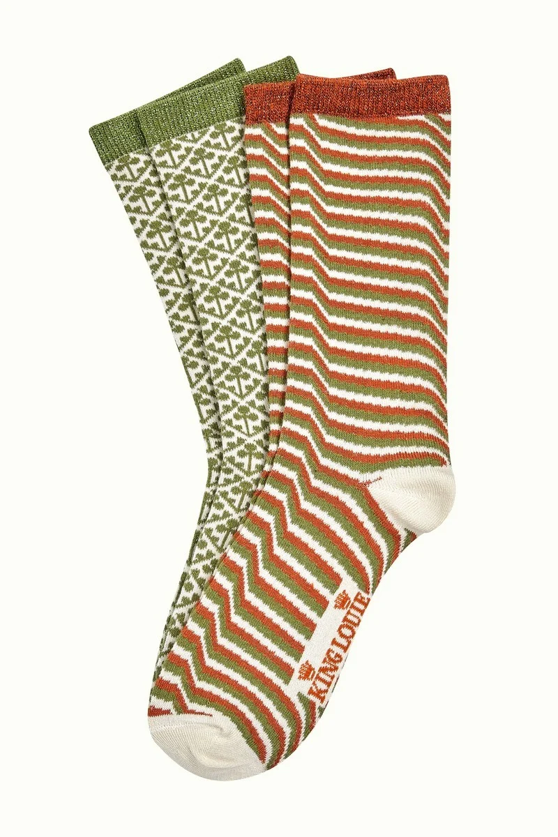 King Louie socks 2-pack Loulou Caramel
