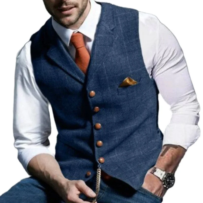 Heren Vest Slim Fit met Knopen en Zakken voor Casual en Formele Gelegenheden