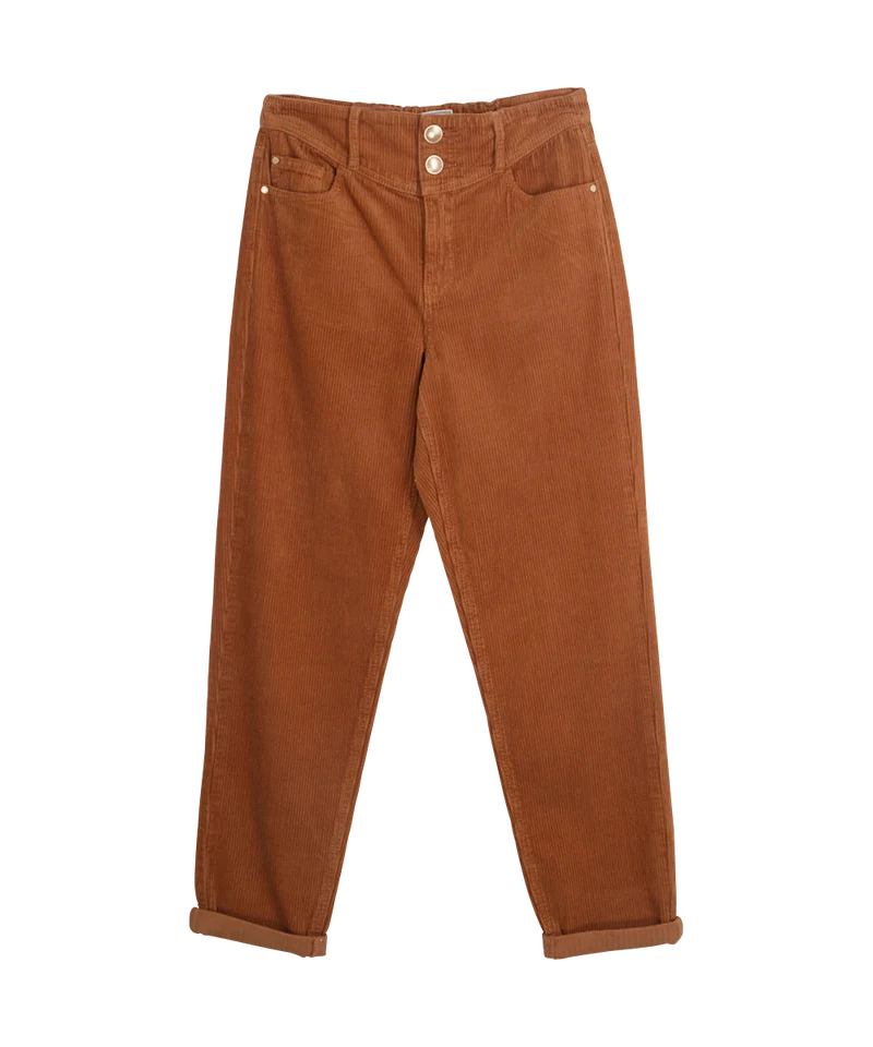 C'est beau la vie Eddy pantalon velours 2 boutons caramel
