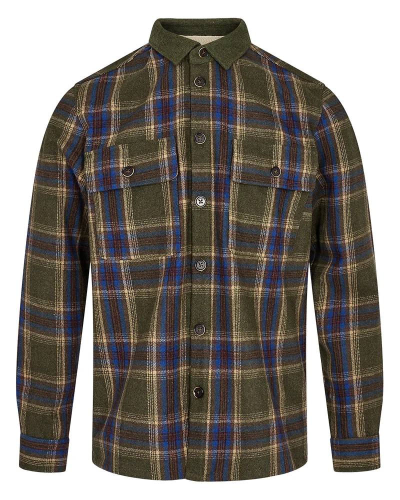 Anerkjendt aklion check overshirt olivine