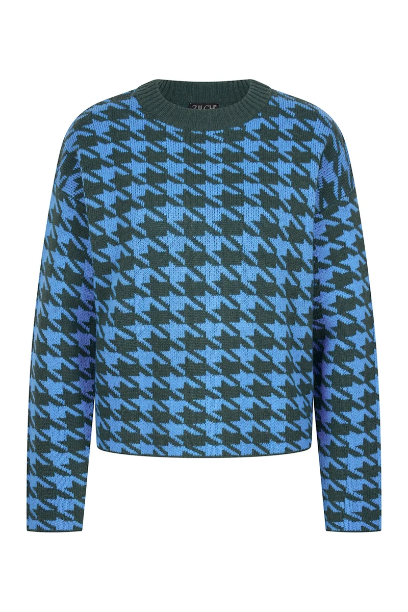 Zilch sweater pied de poule jungle