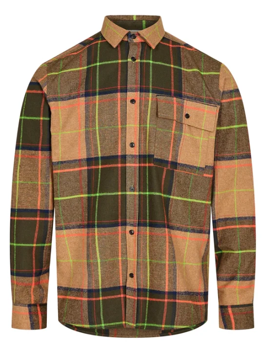 Anerkjendt akleif L/S checked shirt forest night