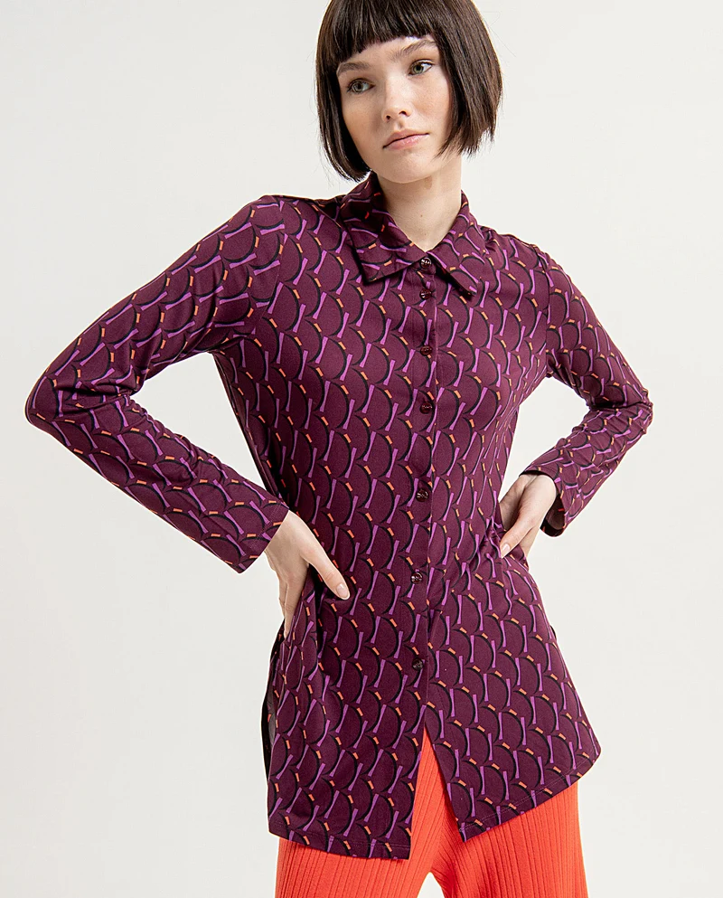 Surkana wider basic shirt new fit purple