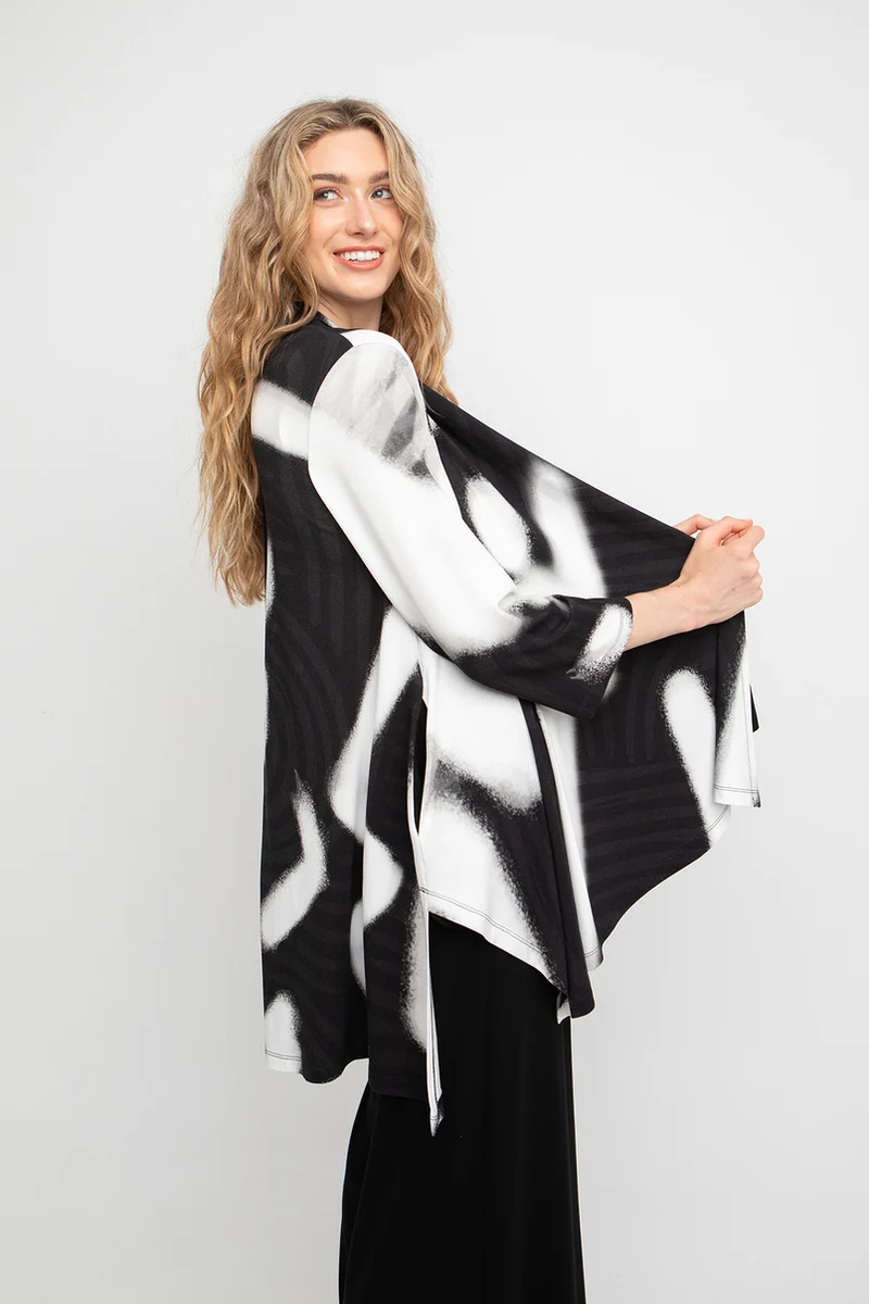 Ozai N Ku - stijlvolle vest - Foam Black/White