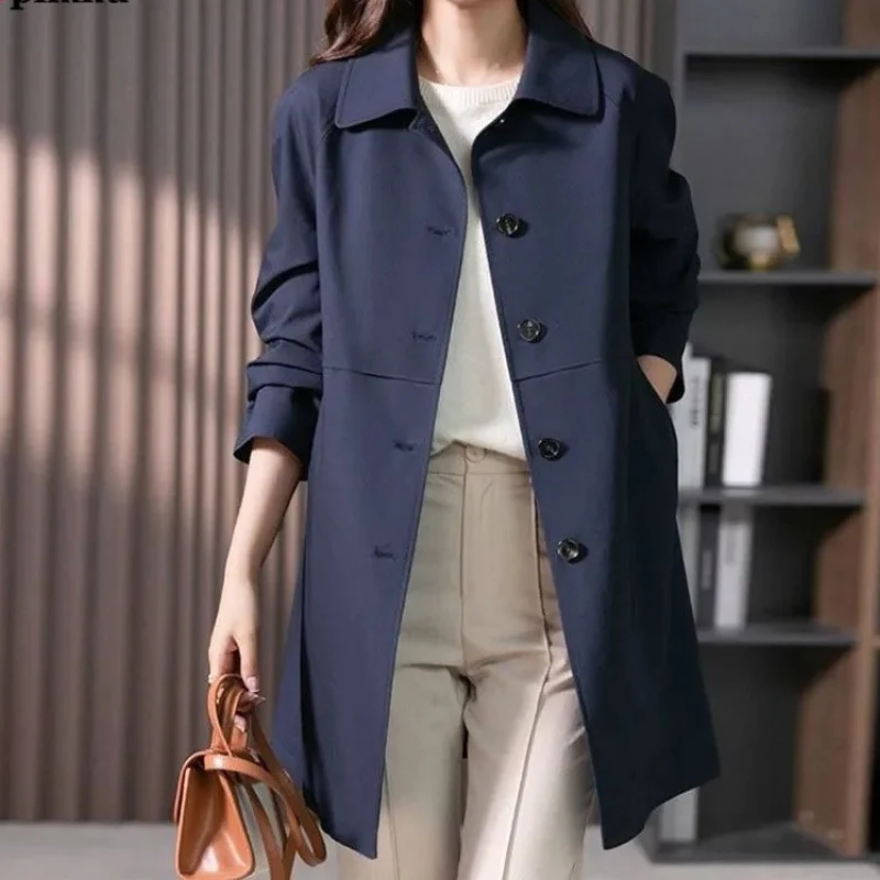 Dames Korte Trenchcoat met Elegante Getailleerde Pasvorm