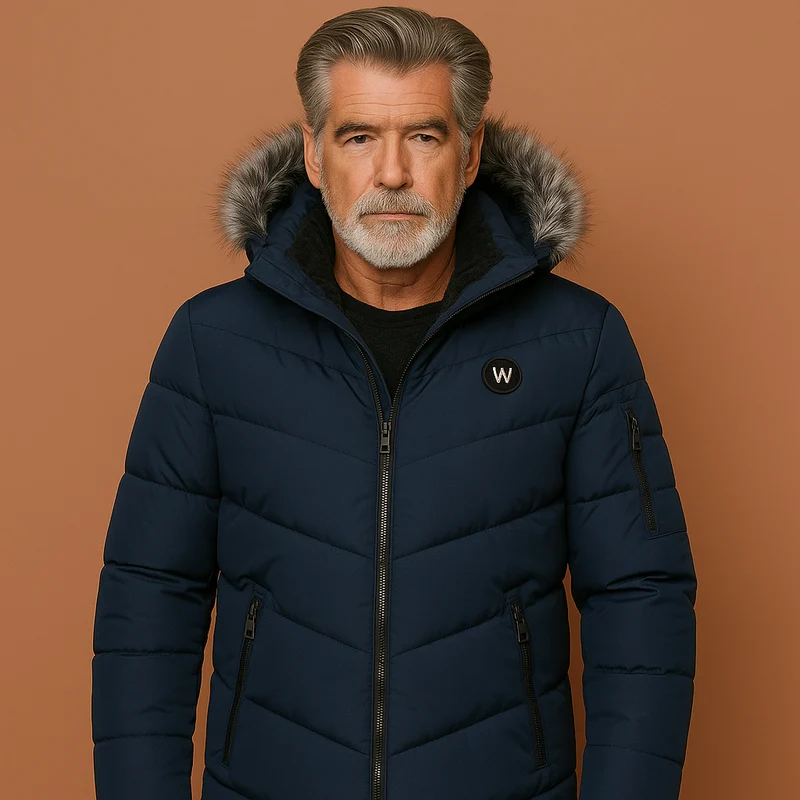 Heren Lange Winterjas met Capuchon – Warm & Stijlvol
