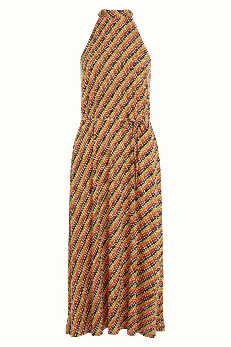 King Louie marty halter dress gallery streeple blue