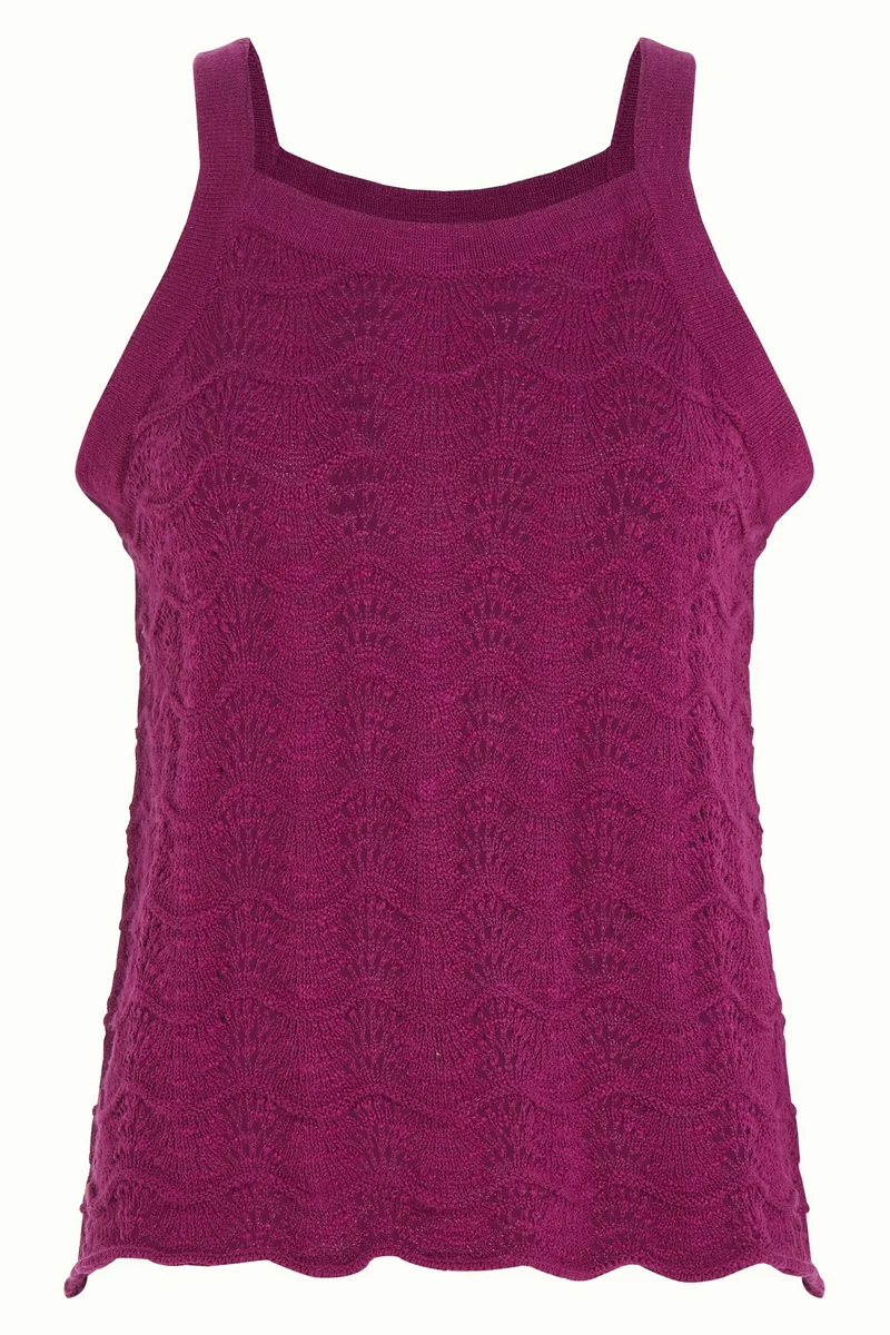 King Louie sofie top scallop vivid purple
