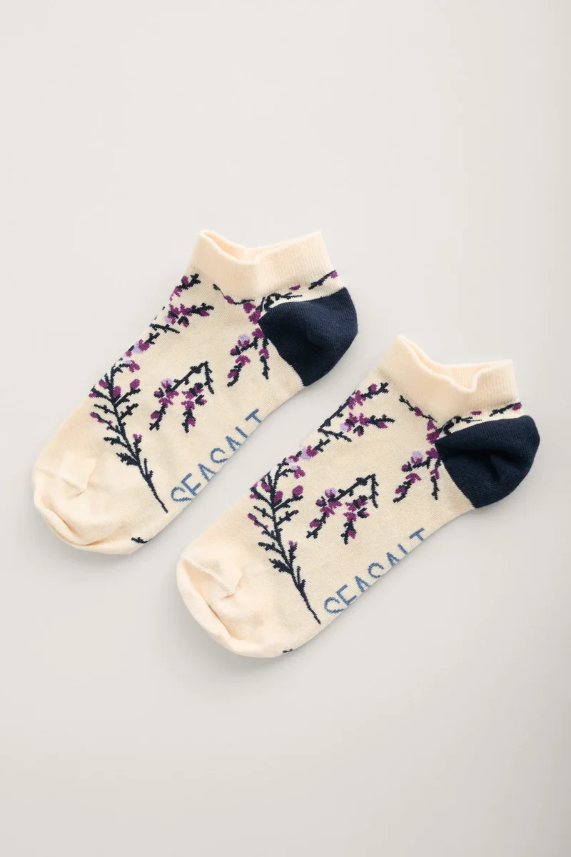 Seasalt Cornwall womens arty socks trainer heather sketch chalk
