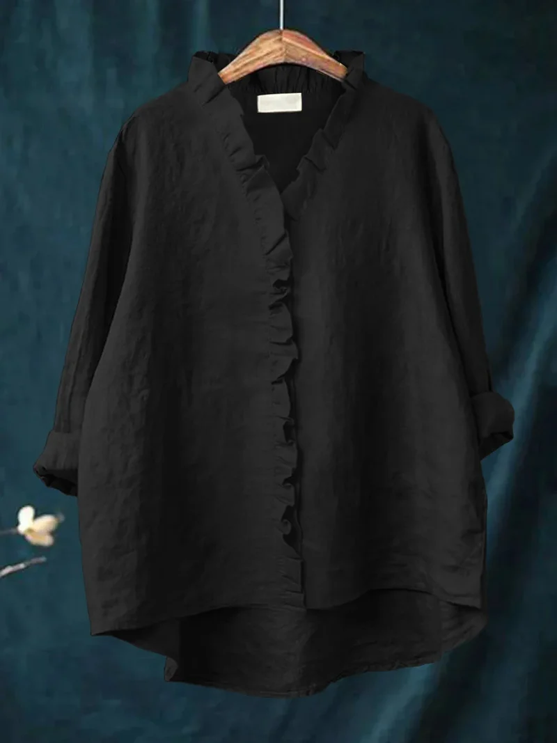 Ella | Elegante Rüschblouse voor modebewuste gelegenheden