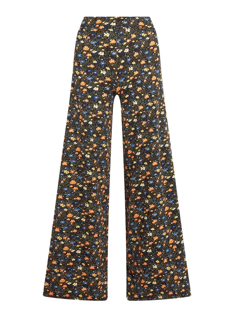 King Louie border palazzo pants lopez black