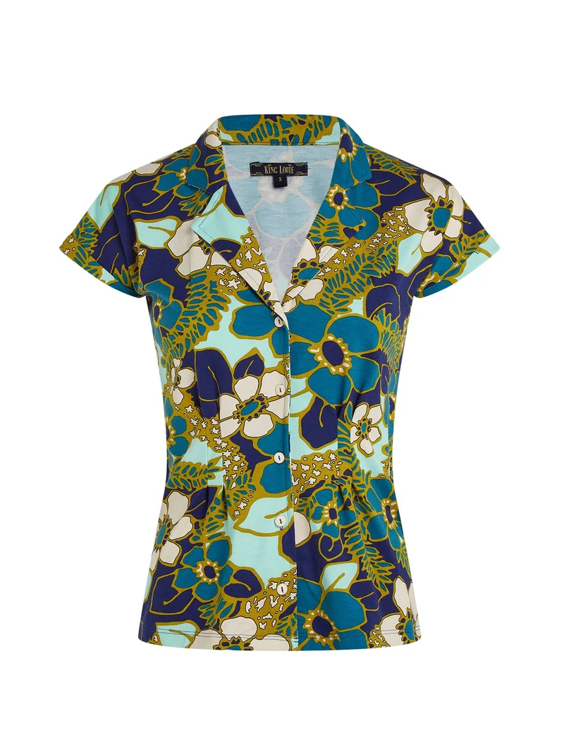 King Louie Darcy blouse selena deep blue