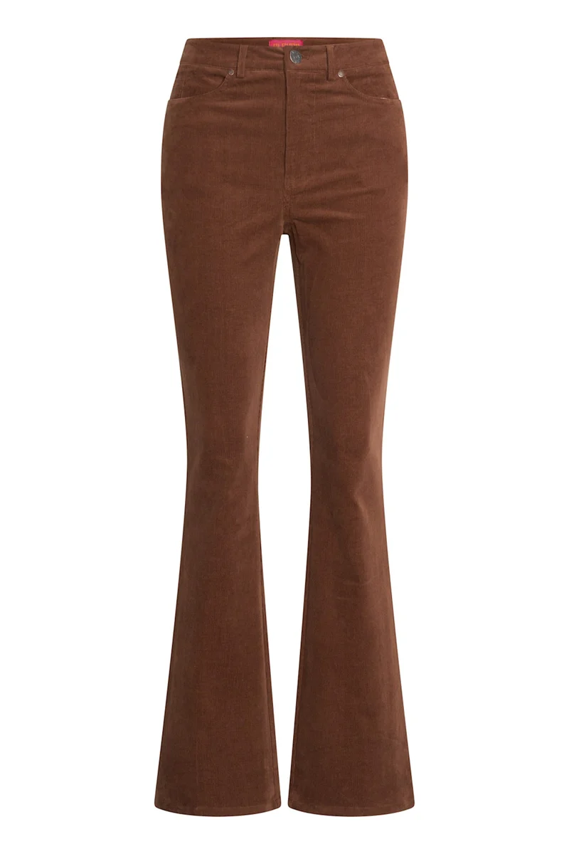 Bruine ribstof broek | Cloud9 pants Dora chocolat