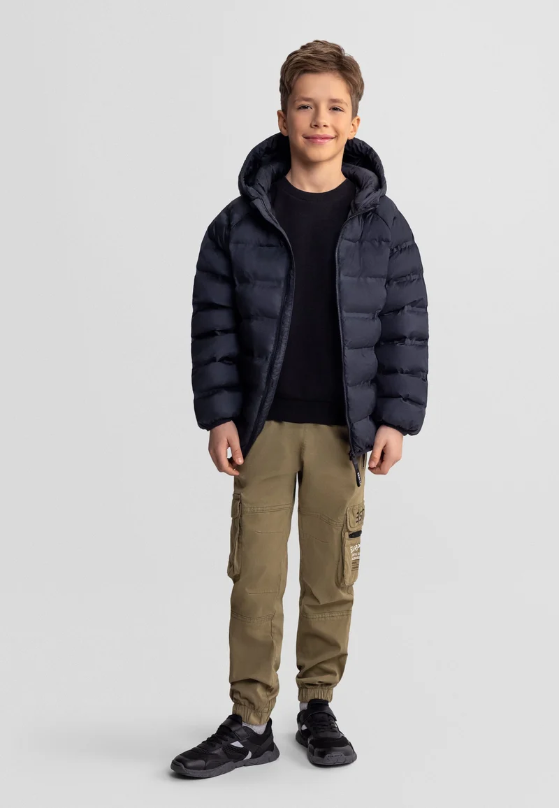 Boys' puffer jacket in black