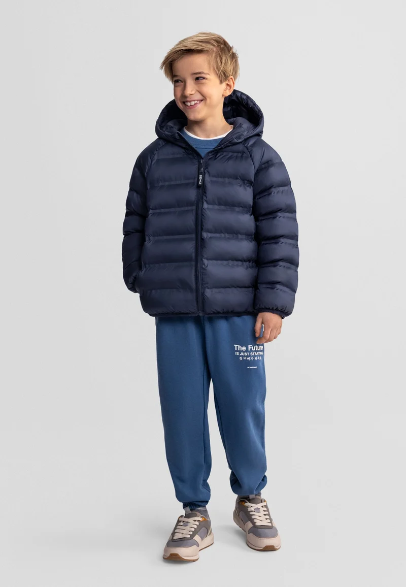 Boys' puffer jacket in navy