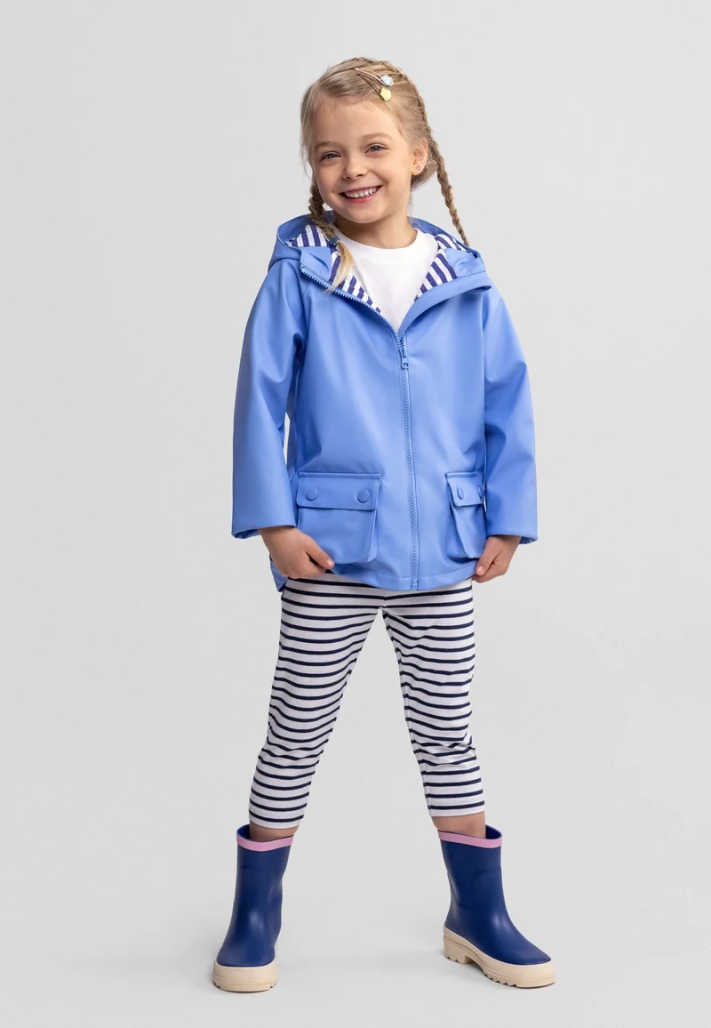 Girls' hooded jacket in blue