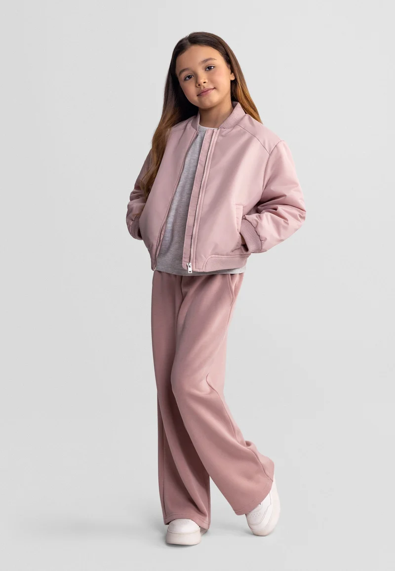 Girls' bomber jacket in light pink
