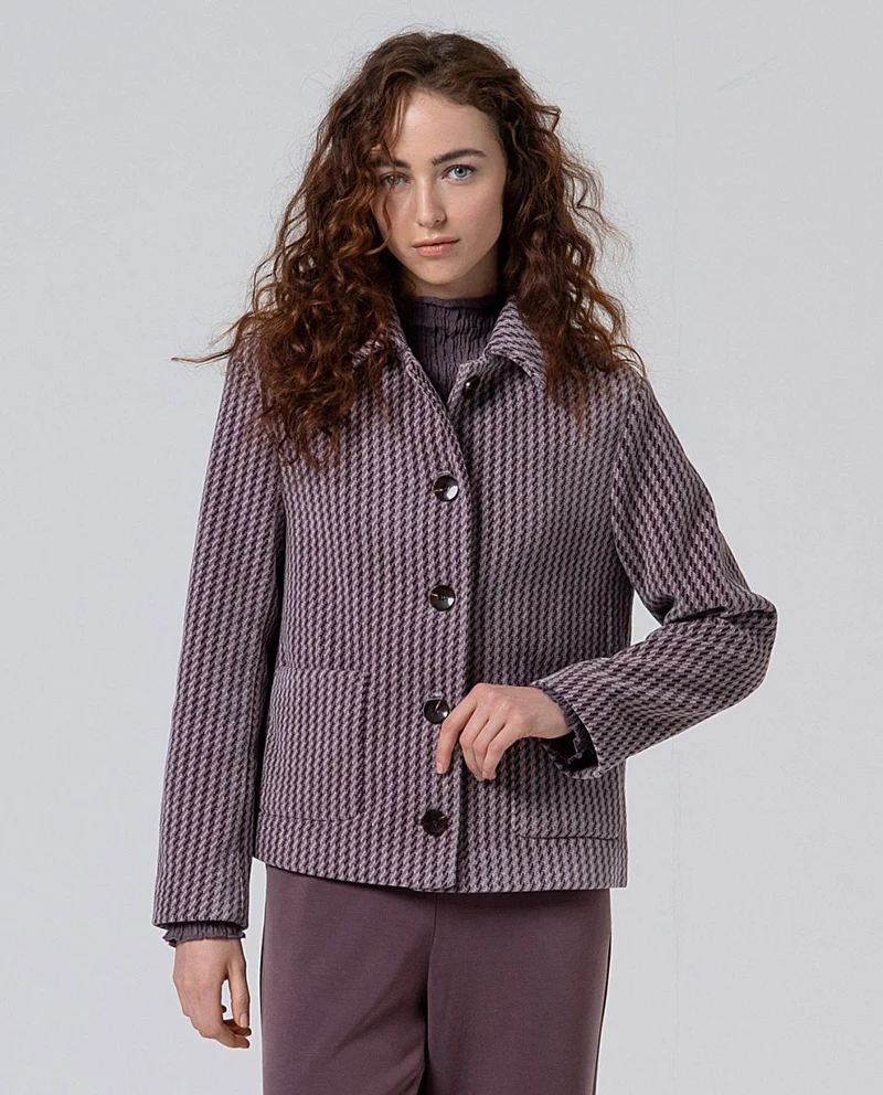Surkana jacket with patch pockets powdery pink