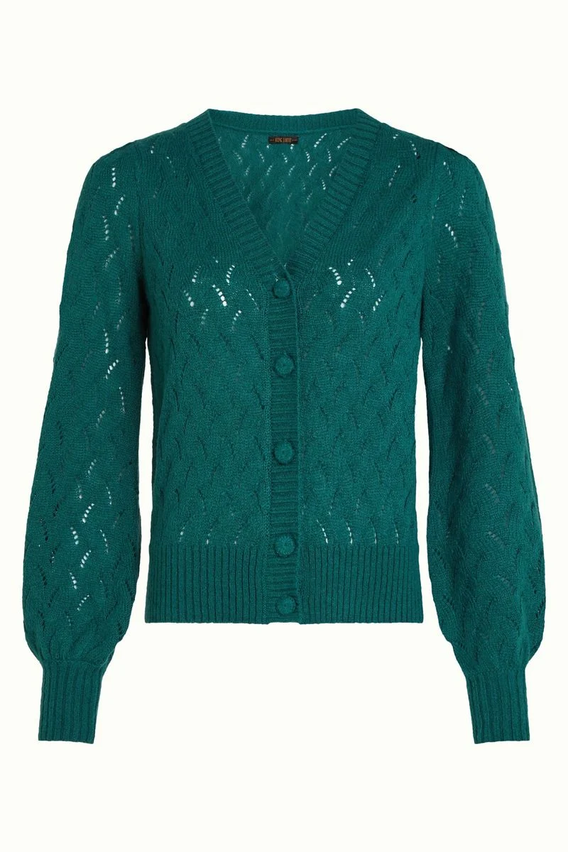 King Louie cardi V Farfalle Spruced Green