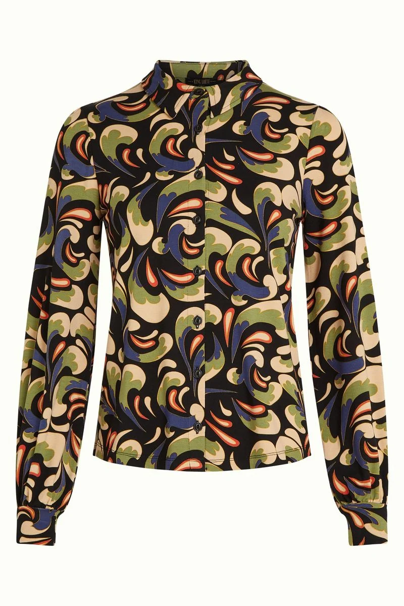 King Louie Maisie Blouse Rumble Black