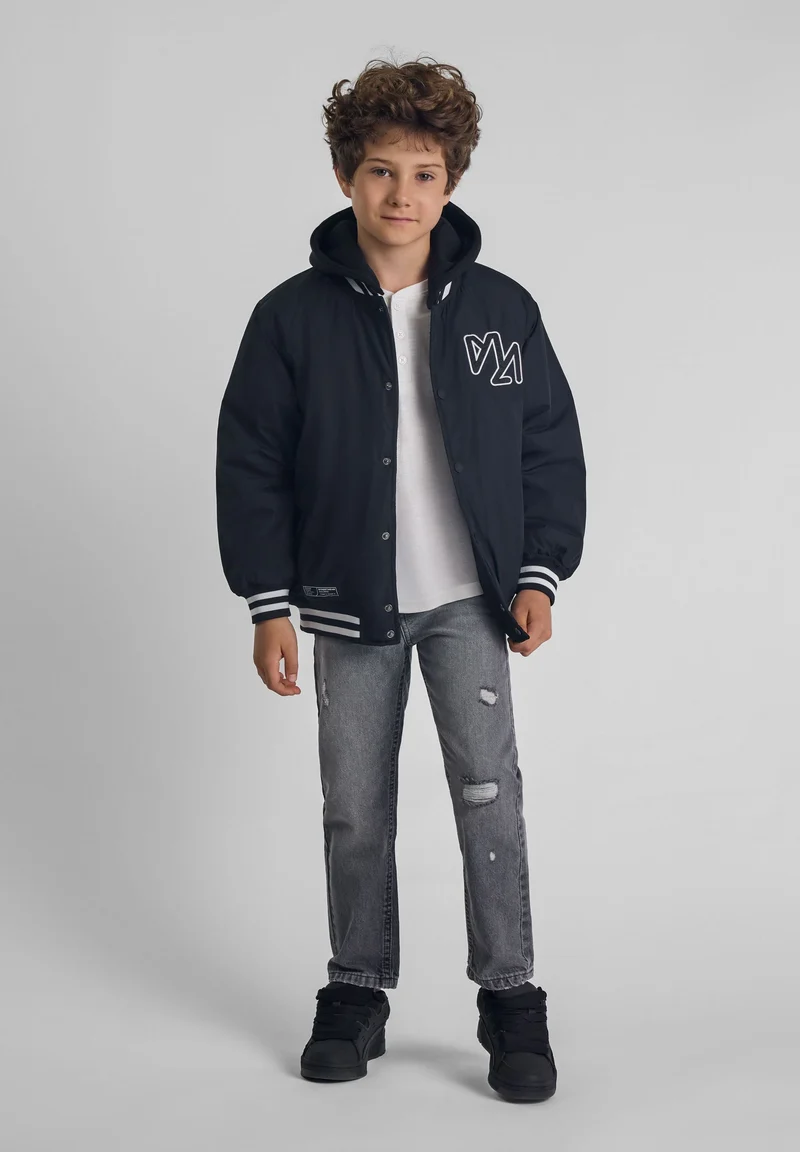 Boys' distressed jeans in grey