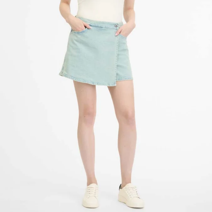 Ragwear gaulie denim shorts light blue