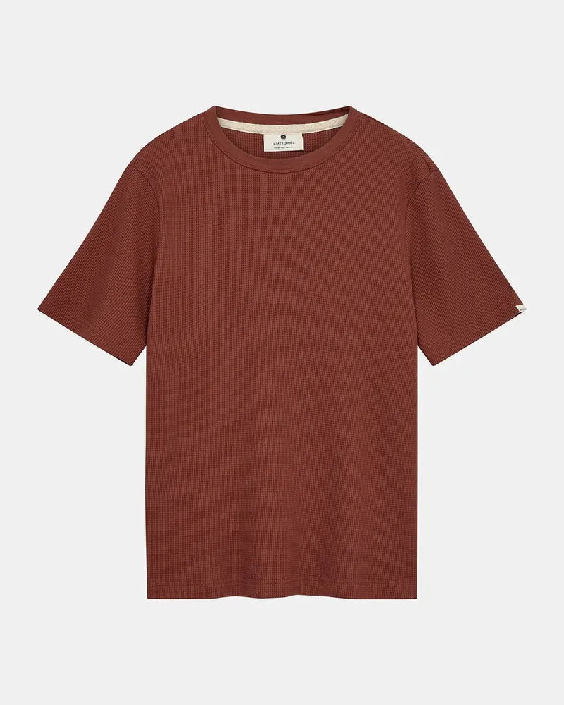 Anerkjendt akkikki s/s waffle tee auburn