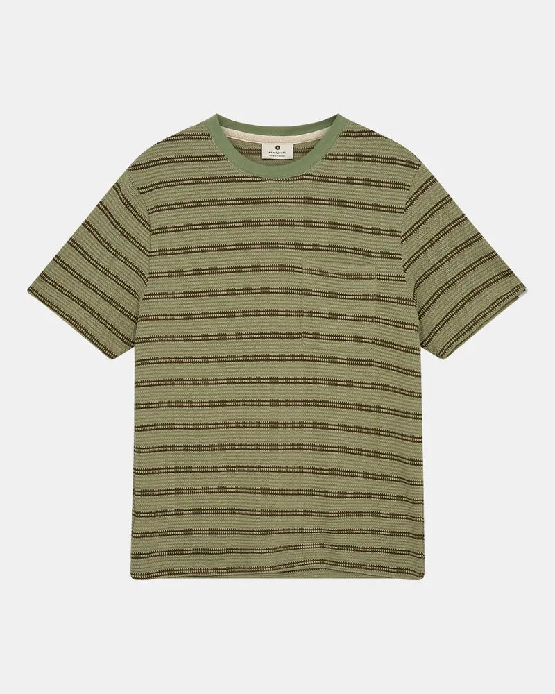 Anerkjendt akkikki jacq stripe tee sage