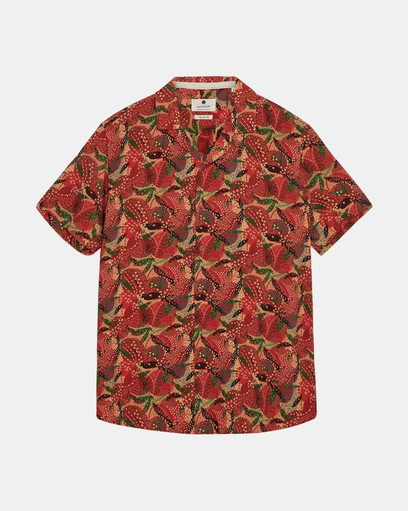 Anerkjendt akleo viscose s/s shirt auburn