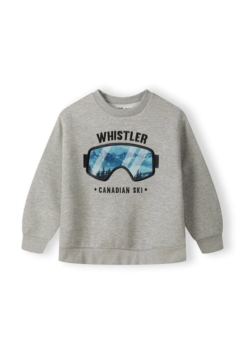 Boys' crew neck sweatshirt in grey marl