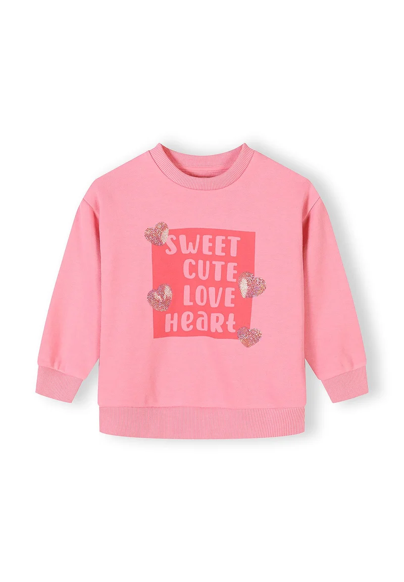 Girls' crew neck sweatshirt in pink