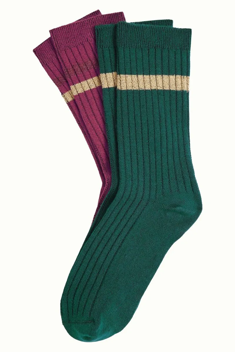 King Louie Socks 2-Pack Paz Pine Green