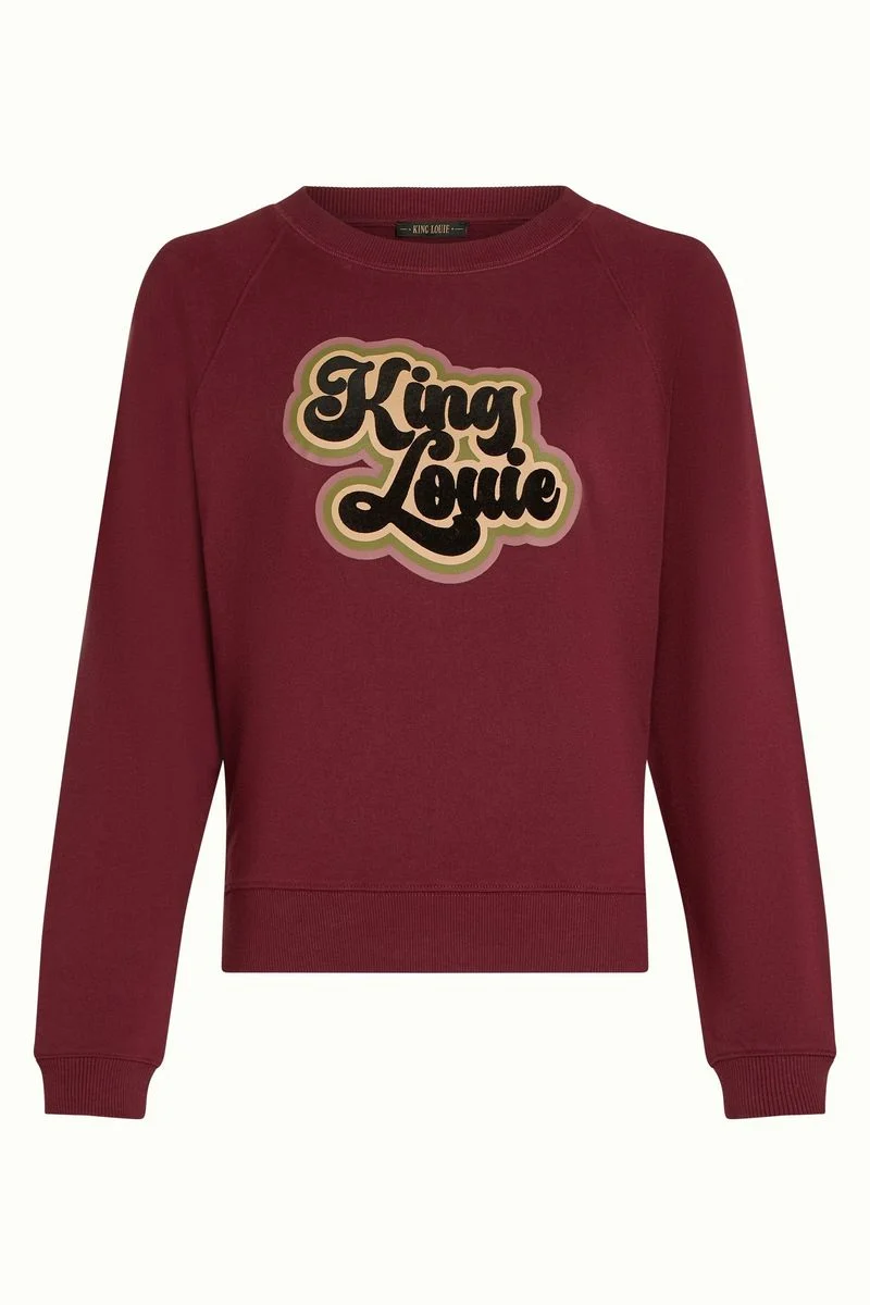 King Louie Febe Sweater Peachy Cabernet Red