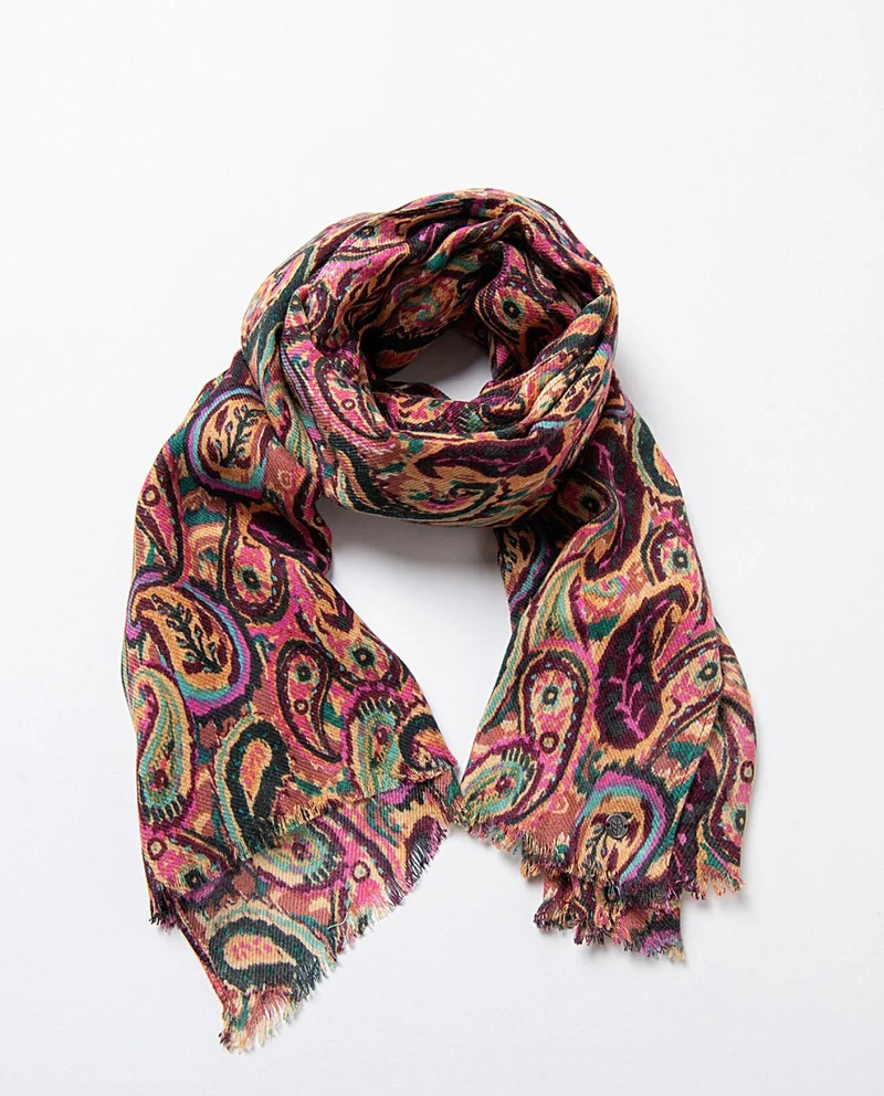 Surkana printed rectangular scarf multi