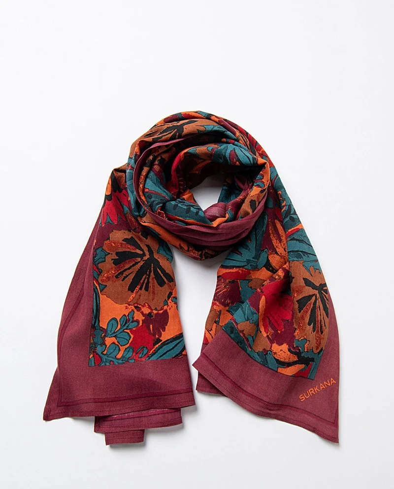 Surkana printed rectangular scarf tile