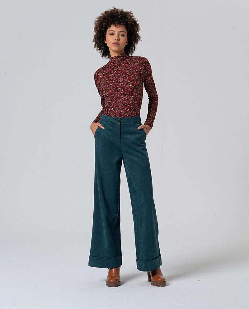 Surkana wide-leg pants bottle green